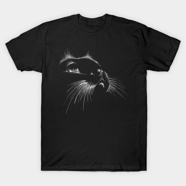 Cat Silhouette T-Shirt by DogsandCats